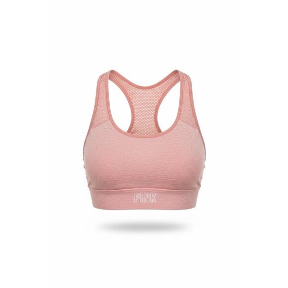 Victoria's Secret Other - PINK Victoria’s Secret Mesh Racerback Sports Bra‎ Pink Logo Band Small